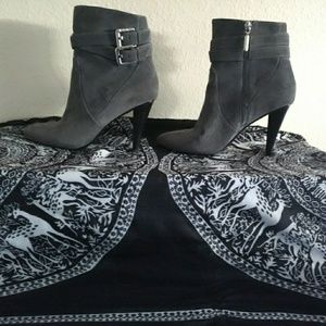 Calvin Klein Cambria Ankle Boots in Gray Suede